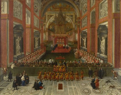 Benedict XIII Presiding over the Provincial Roman Synod of 1725, Basilica of St. John Lateran by Pier Leone Ghezzi