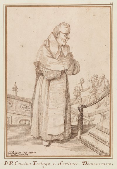 Father Concina, Enemy of Comedies by Pier Leone Ghezzi
