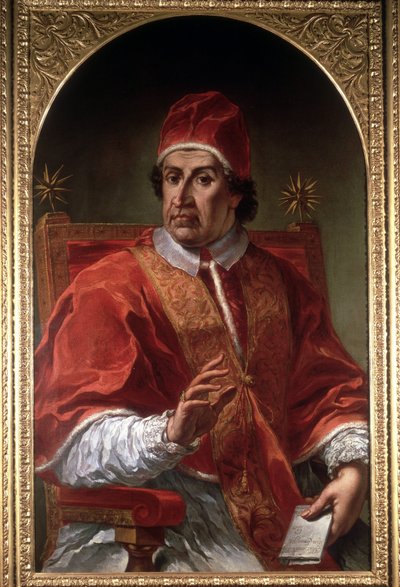 Portrait of Clement XI (1649 - 1721) by Pier Leone Ghezzi. Museo di Roma. Rome by Pier Leone Ghezzi