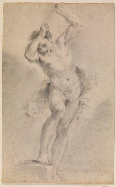 Study after a Nude Young Man with Arms Raised in Front of Head by Pier Paolo Varotti