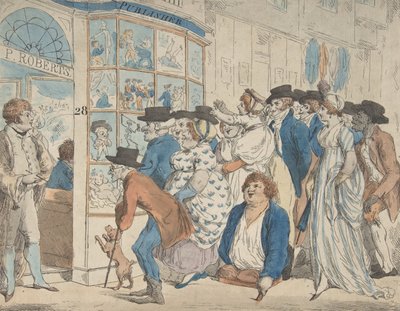 Caricature Shop of Piercy Roberts, 28 Middle Row, Holborn by Piercy Roberts