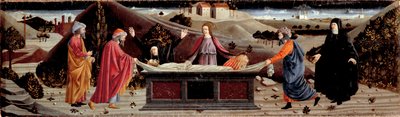 Polyptych of the Misericordia: Around the Body of Jesus Christ: Saint John, the Virgin Mary, Saint Mary Magdalena, Saint Joseph of Arimathia and Saint Nicodema by Piero della (school of) Francesca