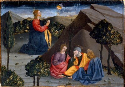 Polyptych of the Misericordia: prayer in the Olive Garden by Piero della (school of) Francesca