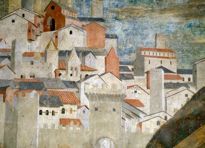 Detail of The Queen of Sheba Adoring the Bridge Made of the Wood of the True Cross by Piero della Francesca
