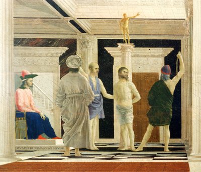 Flagellation of Christ (detail) by Piero della Francesca