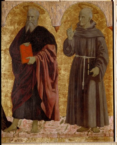 Polyptych of Mercy: The Virgin of Mercy, Surrounded by Saints (detail) by Piero della Francesca