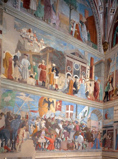 The Verification of the True Cross, The Victory of Heraclius and the Execution of Chosroes in 628 AD, from the Legend of the True Cross cycle, completed 1464 (post-restoration) by Piero della Francesca