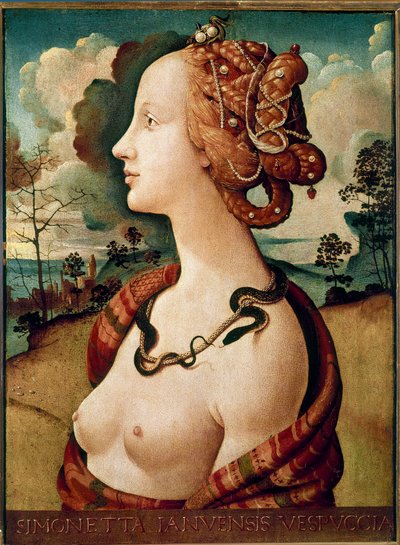 Portrait of a woman said to be Simonetta Vespucci by Piero di Cosimo