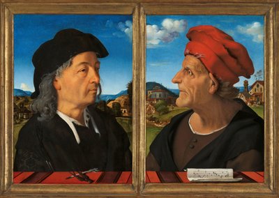 Portraits of Giuliano and Francesco Giamberti da Sangallo by Piero di Cosimo
