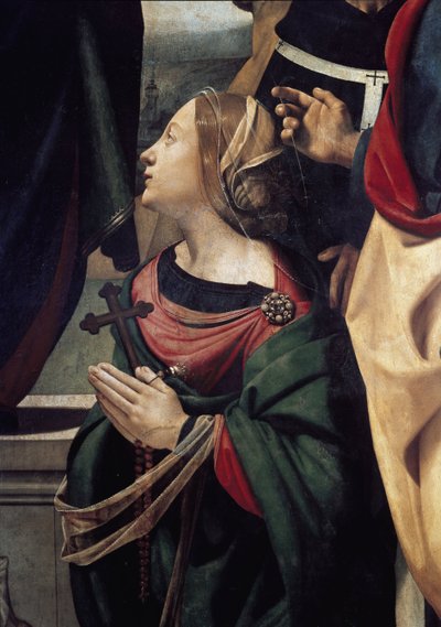 Saint Margarita of Antioch (detail) by Piero di Cosimo