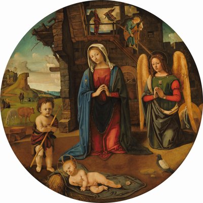 The Nativity with the Infant Saint John, c. 1495-1505 by Piero di Cosimo