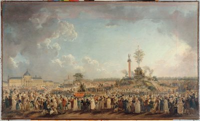 The Festival of the Supreme Being, at Champ-de-Mars, circa 1794 by Pierre Antoine Demachy