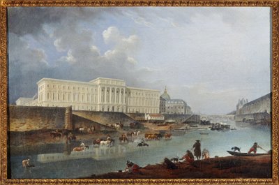 The Hôtel de la Monnaie, the Quai de Conti and the Seine, seen from the Pointe de la Cité by Pierre Antoine Demachy