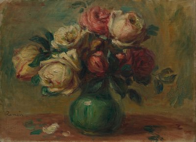 Roses in a Vase by Pierre-Auguste Renoir