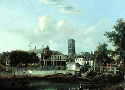 View of the Schelde and the Sint Baafskathedraal, Ghent by Pierre François De Noter