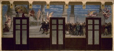 Sketch for the 20th Arrondissement Town Hall: The Great Men of the Revolution before the Tribunal of Posterity by Pierre Paul Lêon Glaize