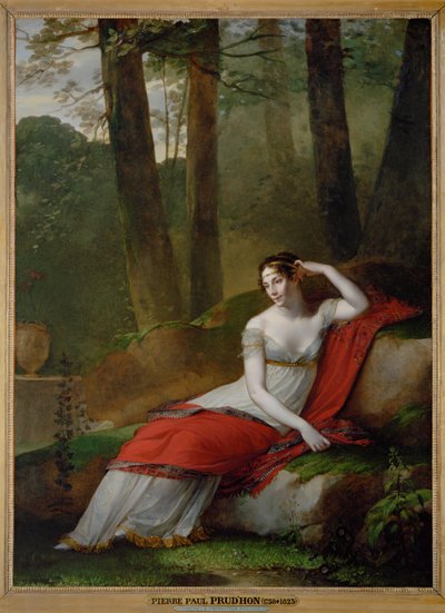 Empress Josephine, First Wife of Napoleon I, in the Gardens of La Malmaison. Prud