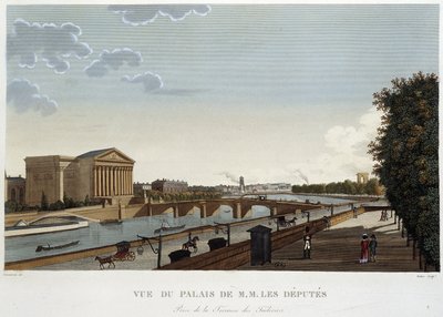 View of the Palais de M. les Députés - Paris by Courvoisier by Pierre (after) Courvoisier