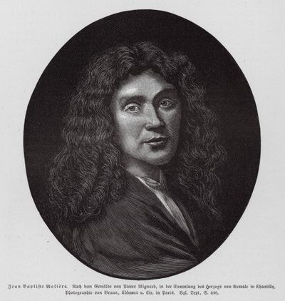 Moliere, French Playwright and Actor by Pierre (after) Mignard