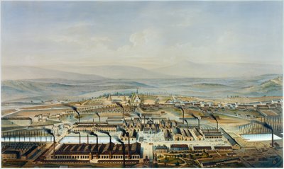 View of the Creusot and Chateau de la Verrerie Workshops by Pierre (after) Tremaux