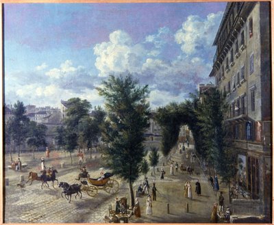 The Boulevard des Capucines and the Lower Street of the Rampart by Pierre Alexandre Pau de Saint Martin