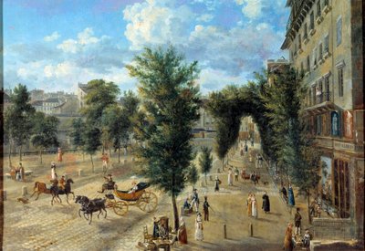 The Boulevard des Capucines and the Lower Street of the Rampart by Pierre Alexandre Pau de Saint Martin