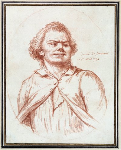 Portrait of Georges Jacques Danton leads to the torment (drawing attributed to Pierre Wille) by Pierre Alexandre Wille