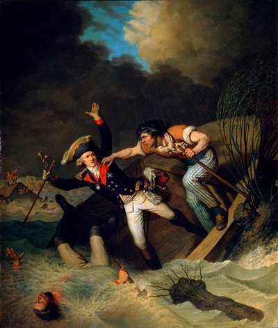 The Death of Duke Leopold of Brunswick During a Flood in Brunswick, Germany, 1785 by Pierre Alexandre Wille