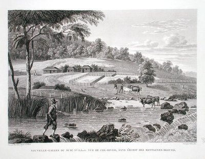 New South Wales, New Holland: View of the Cox River in the west of the Blue Mountains, from 