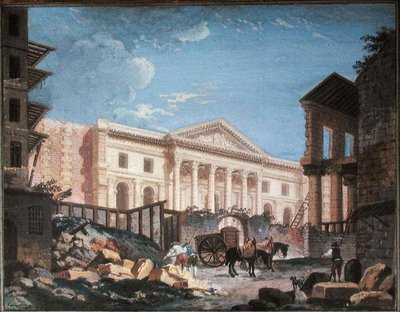 Construction of the Academie de Chirurgie, Paris, c.1780-89 by Pierre Antoine Demachy