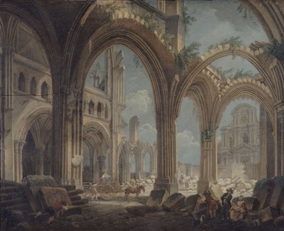 Demolition of the church Saint-Jean-en-Greve by Pierre Antoine Demachy