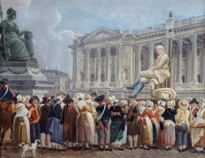 Exposition of Pierre Nicolas Perrin on the Place de la Révolution, c. 1793 by Pierre Antoine Demachy