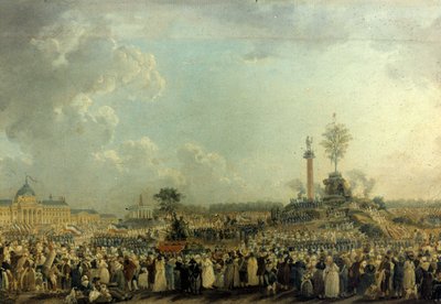 Feast of the Supreme Being at the Field of Mars (20 Prairial Year II - June 8 by Pierre Antoine Demachy