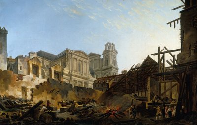 The Foire Saint-Germain After the Fire of the Night of 16 to 17 March 1762, 1762 by Pierre Antoine Demachy