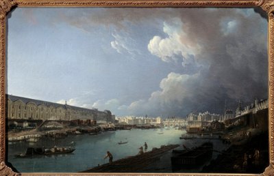 View of the Louvre and the Ile de la Cite from the Pont Royal by Pierre Antoine Demachy
