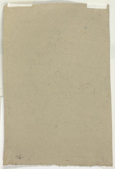 Sketch of Treetops and Figure by Pierre Antoine Mongin