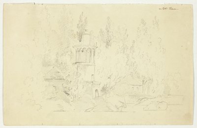 View of the Park at Versailles: Petit Trianon by Pierre Antoine Mongin