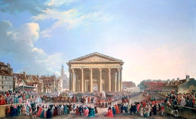 Ceremony at the New Church of St Genevieve by Pierre Antoine de Machy
