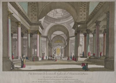View of the Interior of the Pantheon in Paris by Pierre Antoine de Machy