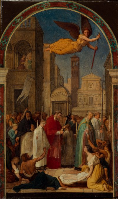 Procession of Saint Charles Borromeo during the Plague of Milan by Pierre Auguste Pichon