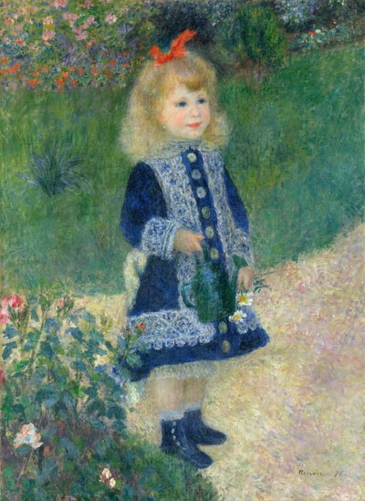 A Girl with a Watering Can by Pierre Auguste Renoir