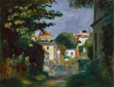 A House and Person among the Trees by Pierre Auguste Renoir