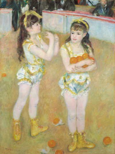 Acrobats at the Cirque Fernando (Francisca and Angelina Wartenberg) by Pierre Auguste Renoir