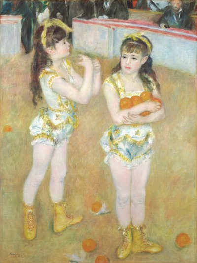 Acrobats at the Cirque Fernando (Francisca and Angelina Wartenberg) by Pierre Auguste Renoir