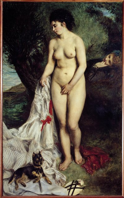 Bather with Griffon by Pierre Auguste Renoir