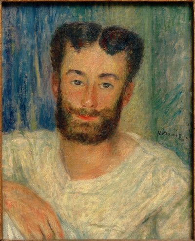 Portrait of a Bearded Young Man with Cut Vest (The Rower of Bougival) by Pierre Auguste Renoir