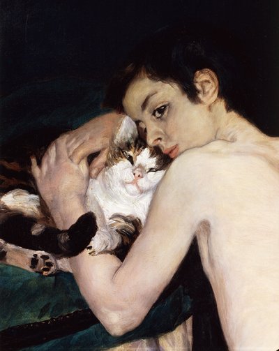 Boy with a Cat by Pierre Auguste Renoir