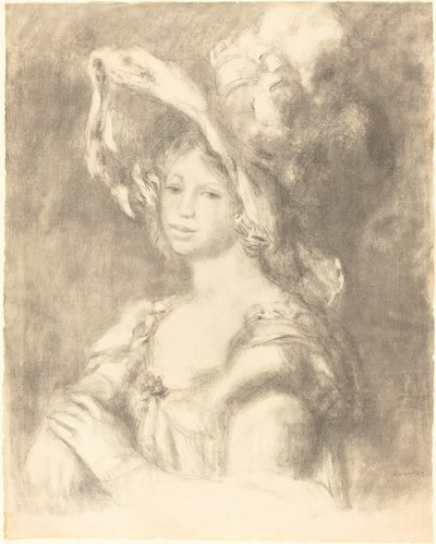 Bust of a Young Woman by Pierre Auguste Renoir