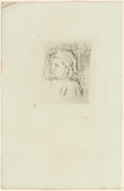 Claude Renoir Turned Three-Quarters to the Left by Pierre Auguste Renoir