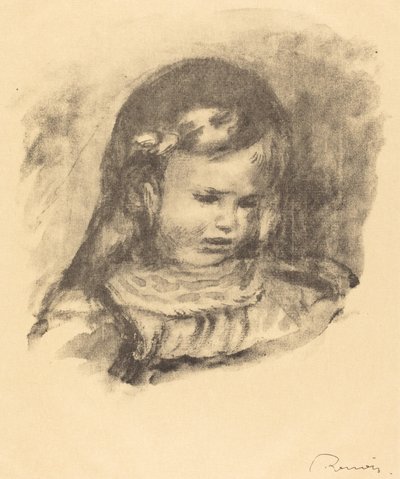 Claude Renoir, head lowered by Pierre Auguste Renoir